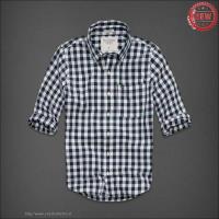 heren abercrombie fitch plaid lang overhemd zwart wit Voor Wholesale sytxa805